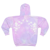 Purple jacket with swan design Unisex Zip Hoodie (AOP)