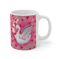 Pink Swan Ceramic Mug