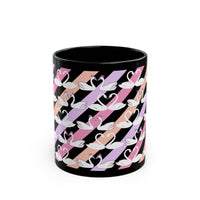 A Swans in colorful Background  Black Mug
