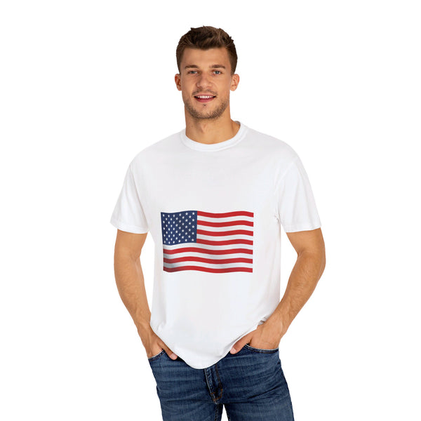 American Flag  Unisex Garment-Dyed T-shirt