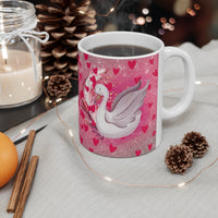 Pink Swan Ceramic Mug