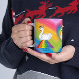 Rainbow  with swan  Mug