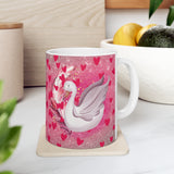 Pink Swan Ceramic Mug