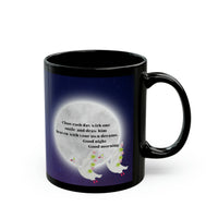 Night sky with swan  Black Mug