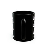 Swans on Black Mug