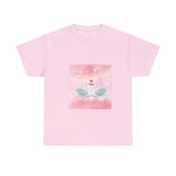 Two Swans in Love Unisex Heavy Cotton Tee