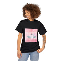 Two Swans in Love Unisex Heavy Cotton Tee