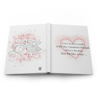 Love is two  souls Hardcover Journal Matte
