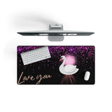 Love you  swan Desk Mats