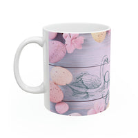 Happy Easter Swan Ceramic Coffee Mug