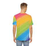 Rainbow  swan  Men's Polyester Tee (AOP)