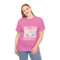 Two Swans in Love Unisex Heavy Cotton Tee