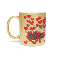 Happy Valentines day  ...Metallic Mug (Gold)