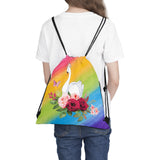 Swan  Outdoor Drawstring Bag