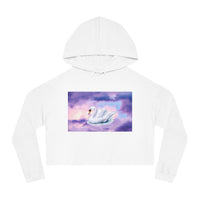 Swan  Women’s Cropped Hooded Sweatshirt