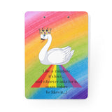 Rainbow with swan Clipboard