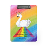 Rainbow with swan Clipboard