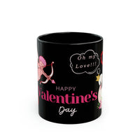 Happy Valentines Black Mug