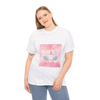 Two Swans in Love Unisex Heavy Cotton Tee