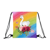Swan  Outdoor Drawstring Bag