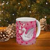 Pink Swan Ceramic Mug