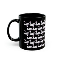 Swans on Black Mug