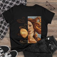 Aphrodite With Swans Women's Midweight Cotton Tee