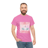 Two Swans in Love Unisex Heavy Cotton Tee