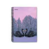 Black Swan with winter Spiral Notebook