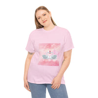 Two Swans in Love Unisex Heavy Cotton Tee