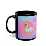 Swan  Black Mug