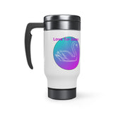Love for Swan  Stainless Steel Travel Mug with Handle,