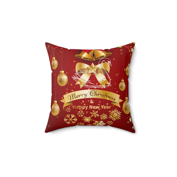 Christmas Spun Polyester Square Pillow