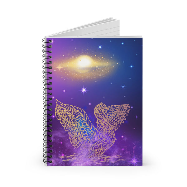 Space  Swan Spiral Notebook