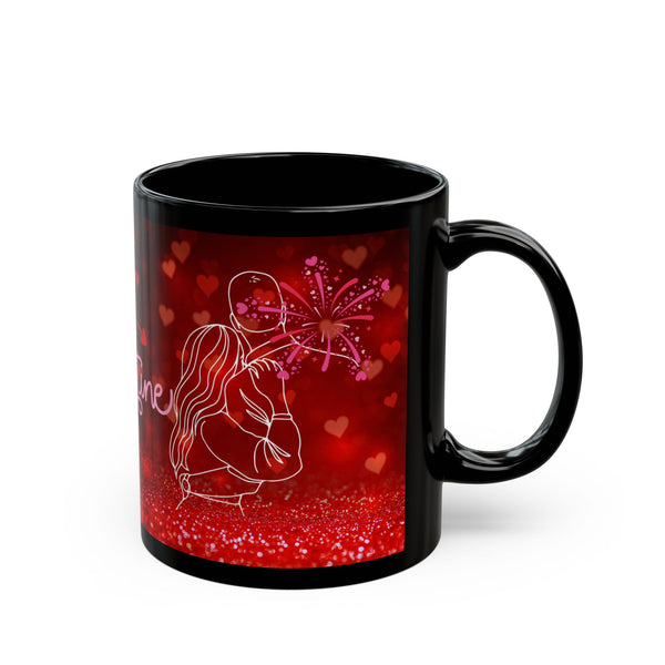 Be My  Valentine!!!  Black Mug