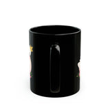 Cute White Swan on Black Mug