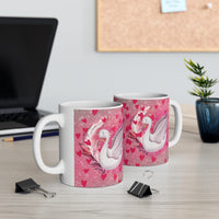 Pink Swan Ceramic Mug