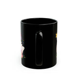 Ιnitial of name with swan 11oz Black Mug