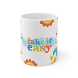 Take it easy with swan Ceramic Mug