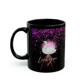 Swan love you Black Mug