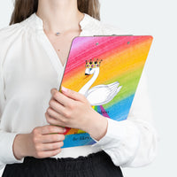 Rainbow with swan Clipboard