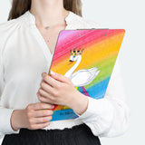 Rainbow with swan Clipboard