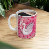 Pink Swan Ceramic Mug