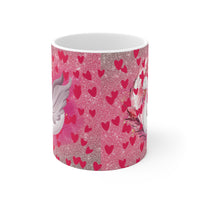 Pink Swan Ceramic Mug