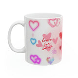 Cute Little Hearts Ceramic Mug 11oz