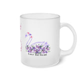 Love for Swan Frosted Glass Mug