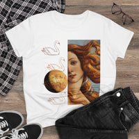 Aphrodite With Swans Women's Midweight Cotton Tee