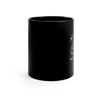 We Love Swans Black Mug