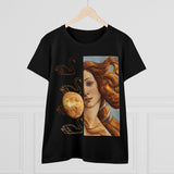 Aphrodite With Swans Women's Midweight Cotton Tee