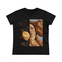 Aphrodite With Swans Women's Midweight Cotton Tee